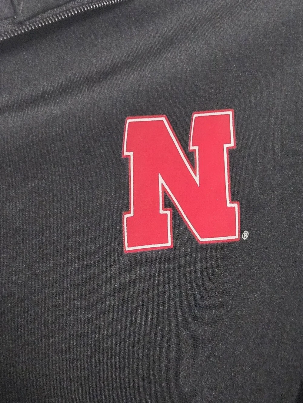 Adidas Golf Nebraska Cornhuskers 1/4 Zip Pullover Jacket, Men's Large, Black